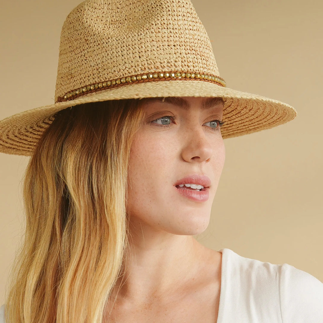 Riviera Fedora - Raffia Straw UV Sun Hat UPF50+ House of Ord - Cape Town
