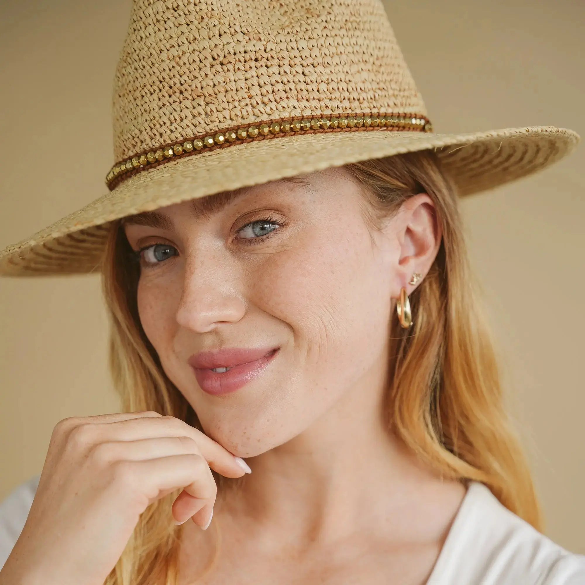 Riviera Fedora - Raffia Straw UV Sun Hat UPF50+ House of Ord - Cape Town