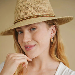 Riviera Fedora - Raffia Straw UV Sun Hat UPF50+ House of Ord - Cape Town